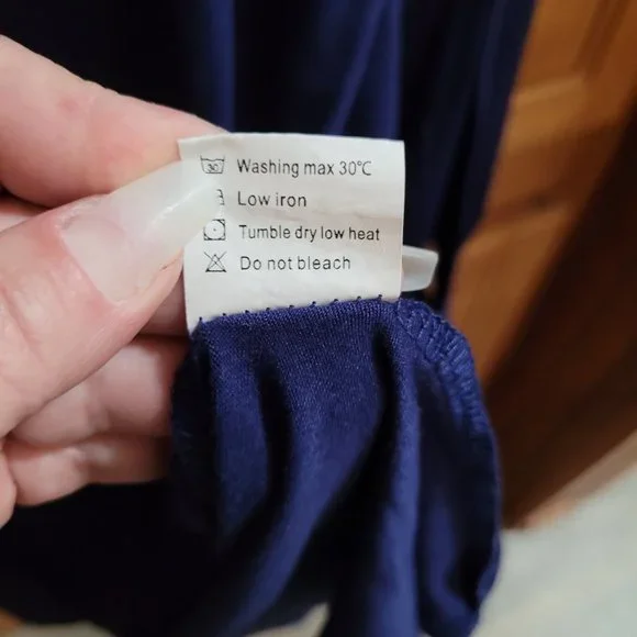 Goory blue split sleeves dress - Picture 6 of 10